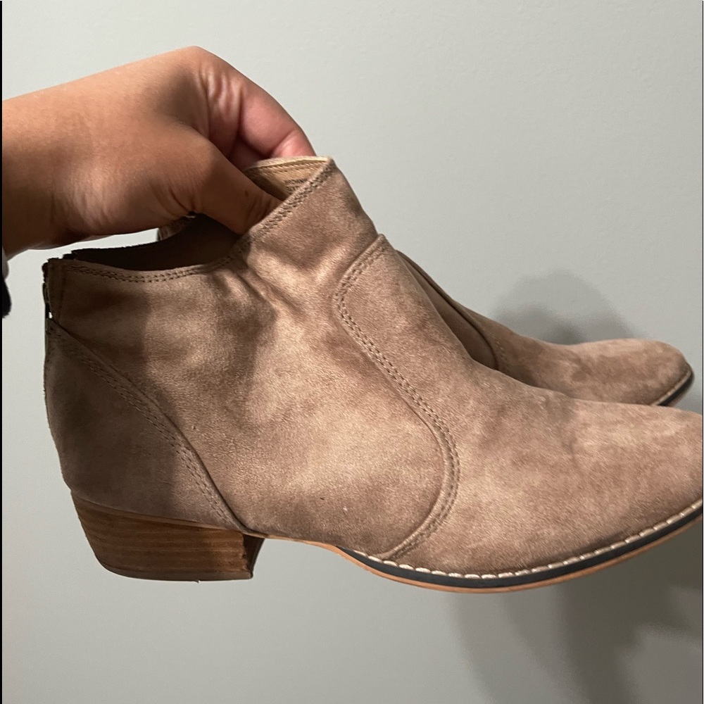 Tan booties